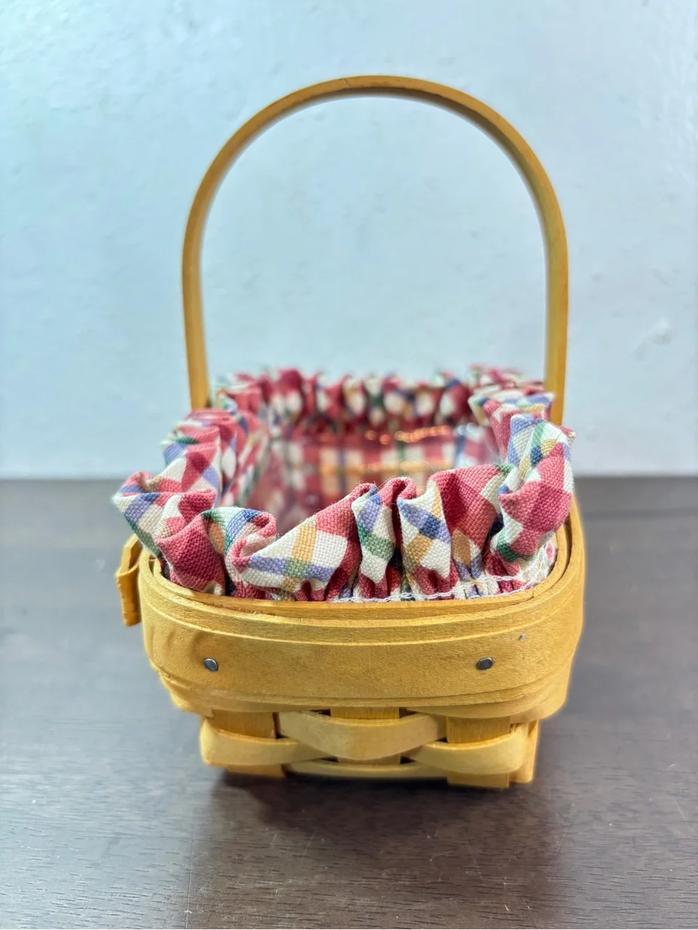 Longaberger Handwoven Small Basket - Natural Wood Tone